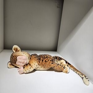 Leopard Print Stuffed Animal Baby Doll Anne Geddes